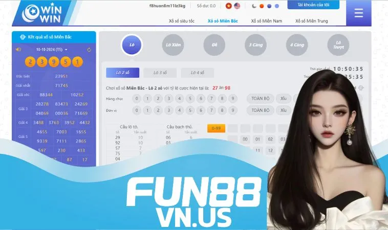 Xổ Số Miền Bắc tại Fun88 có đa dạng hình thức cược, trả thưởng cao